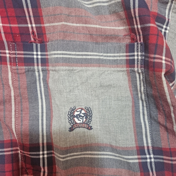 Cinch Shirt Mens XXL Button Down Gray Red Plaid Western Rancher Rodeo Cowboy - Picture 2 of 10